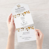 水彩秋色ベイビーシャワーウェルカムサイン オールインワン招待状 (貼ってはがせる)