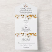 水彩秋色ベイビーシャワーウェルカムサイン オールインワン招待状 (内側)