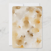 水彩秋色黄色＆白色花卉边框 招待状 (裏面)