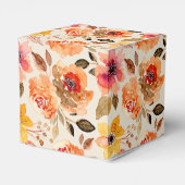 水彩秋花パーティー フェイバーボックス (裏面サイド)