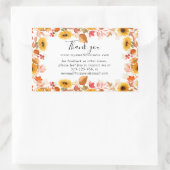 水彩秋花感謝していあなたビジネス情報 長方形シール (バッグ)