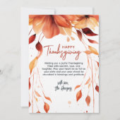 水彩秋花感謝祭カスタム シーズンカード (正面)