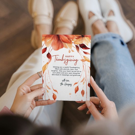 水彩秋花感謝祭カスタム シーズンカード
