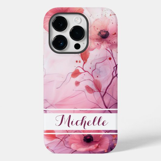 水彩秋花柄 Case-Mate iPhoneケース (裏面)