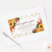 水彩秋花秋キャンドルカンプキンスパイス 長方形シール (封筒)