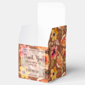 水彩秋花陶土色婚前祝福盒 フェイバーボックス (オープン)