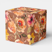 水彩秋花陶土色婚前祝福盒 フェイバーボックス (裏面サイド)