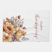 水彩秋花 –  キッチンタオル (横)