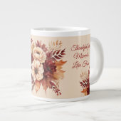 水彩秋花 –  ジャンボコーヒーマグカップ (正面右)