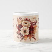 水彩秋花 –  ジャンボコーヒーマグカップ (正面)