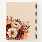 水彩秋花 –  ノートブック (裏面)