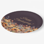 水彩秋花 –  ペーパープレート (アングル)