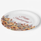 水彩秋花 –  ペーパープレート (アングル)