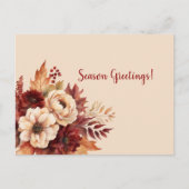水彩秋花 – 季節のあいさつ –  ポストカード (正面)
