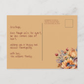 水彩秋花 – 季節のあいさつ –  ポストカード (裏面)