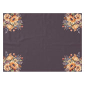 水彩秋花 – 紫 –  テーブルクロス (正面(横))