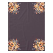 水彩秋花 – 紫 –  テーブルクロス (正面)