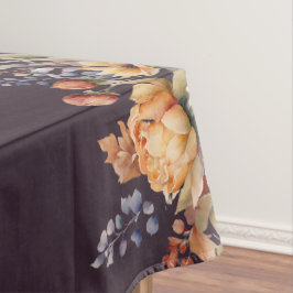 水彩秋花 – 紫 – テーブルクロス