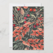 水彩秋葉の友人感謝祭 招待状 (裏面)