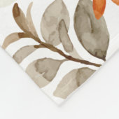 水彩秋葉 フリースブランケット (角)