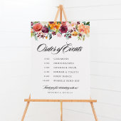 水彩秋開花イベント順結婚 ポスター