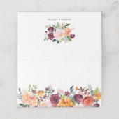 水彩秋開花フローラガーランド結婚ズ プレイスカード (外部開封)