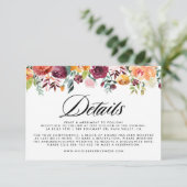 水彩秋開花フローラ結婚の詳細 エンクロージャーカード (スタンド正面)