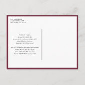 水彩秋開花写真卒業 案内ポストカード (裏面)