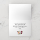 水彩秋開花卒業サンキュー 箔グリーティングカード (内側レイダウン)