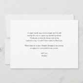 水彩秋開花卒業パーティー サンキューカード (裏面)