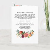 水彩秋開花式結婚冊子 プログラム (裏面)