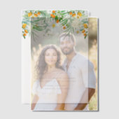 水彩秋開花植物学秋の結婚式 ベラム紙招待状 (オフセット (カップル))