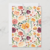 水彩秋開花秋バルミツワー 招待状 (裏面)