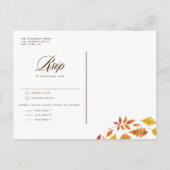 水彩秋離れの結婚紅葉 インビテーションポストカード (裏面)