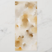 水彩秋黄色と白の花フレーム メニュー (裏面)