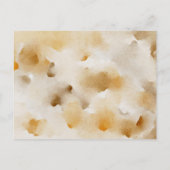 水彩秋黄色 & 白色花卉边框 インビテーションポストカード (裏面)