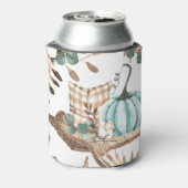 水彩秋:かぼちゃの彩色 缶クーラー (缶裏面)