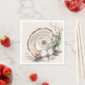 水彩秋 |ウッドラ結婚ンド スタンダードカクテルナプキン (インサイチュ)