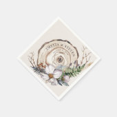 水彩秋 |ウッドラ結婚ンド スタンダードカクテルナプキン (角)