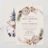 水彩秋 | 森のウェディング 招待状 (正面/裏面)