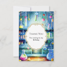 水彩科学マジックサイエンティスト誕生日 サンキューカード