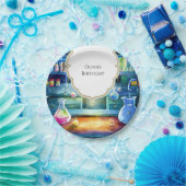 水彩科学魔法科学者誕生日 ペーパープレート (パーティー)