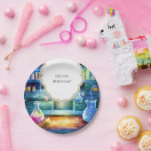 水彩科学魔法科学者誕生日 ペーパープレート (パーティー)