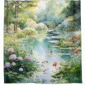 水彩秘伝ガーデンポッド シャワーカーテン (正面)