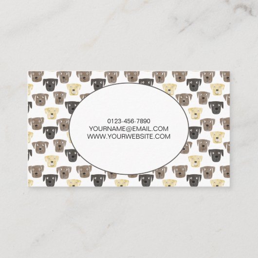 水彩移動犬グルーミング名刺 名刺 (裏面)