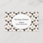 水彩移動犬グルーミング名刺 名刺 (正面)