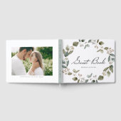 水彩種ユーカリリース結婚の写真 ゲストブック (全面)