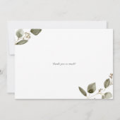 水彩種付きユーカリのリース 結婚式の感謝 サンキューカード (裏面)