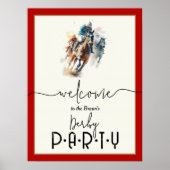 水彩競走馬ジョッキーダービーウェルカム ポスター (正面)