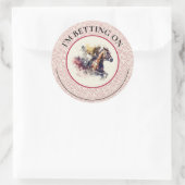 水彩競走馬ダービーベッティング ラウンドシール (バッグ)